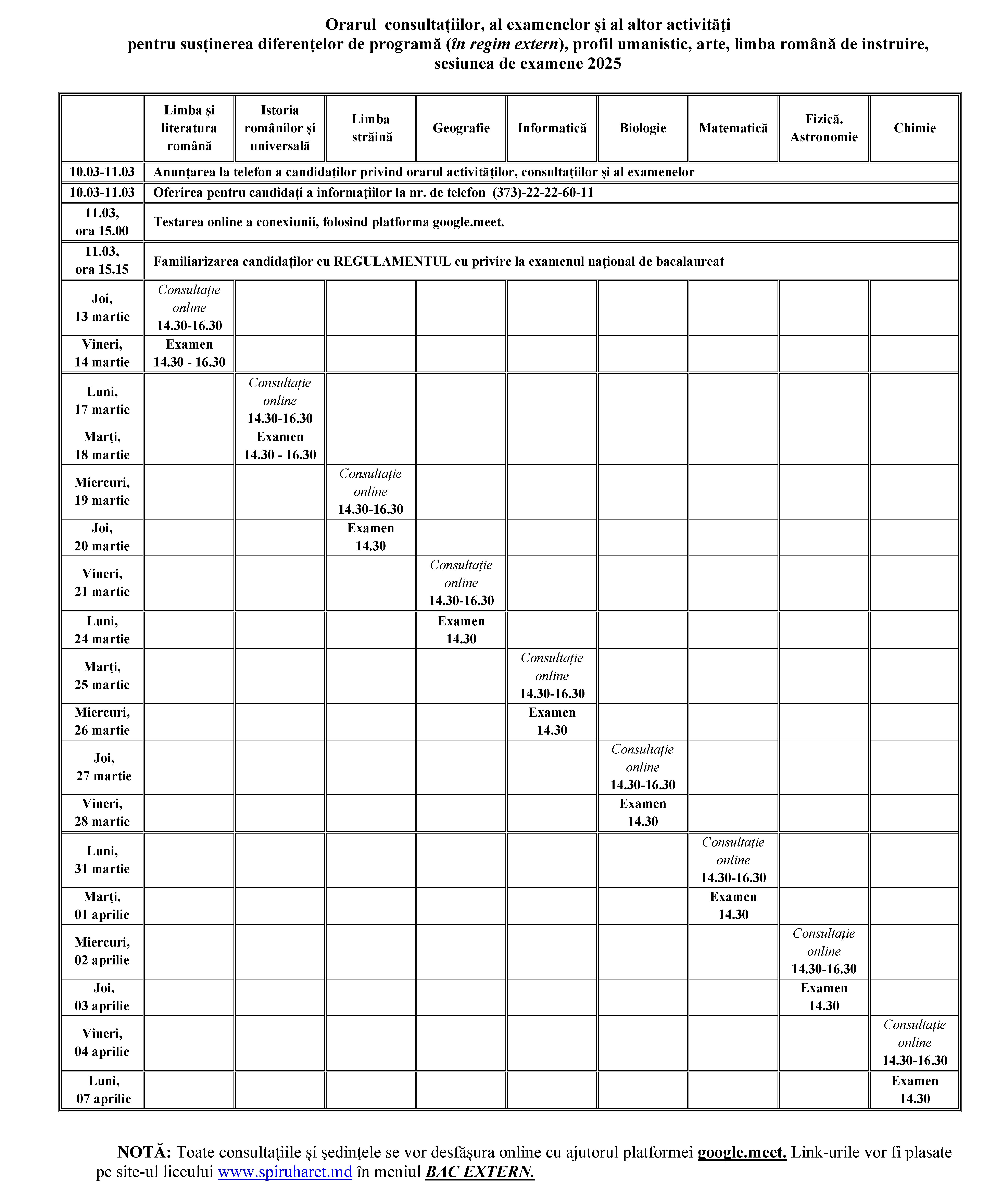 Bac extern